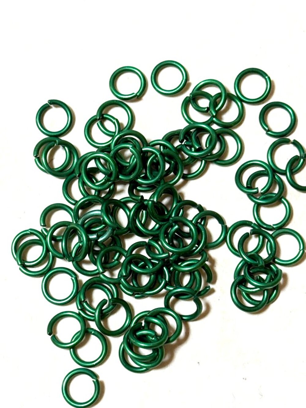 3/$10, Large Metallic Green Jump Rings - Picture 6 of 7